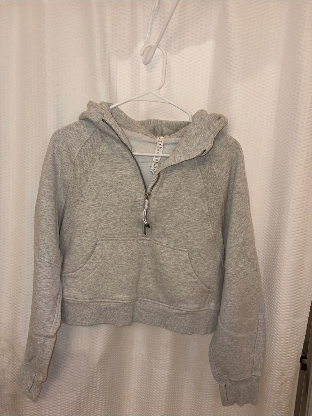 Lululemon scuba half-zip hoodie • size XS/S • heathered gray